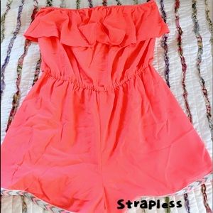 Strapless Charlotte Russe Romper